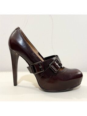 L.A.M.B. Brown Platform High Heel Pumps